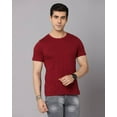 thumbnail image 5 of Crepeon Solid Men Cotton Round Neck Navy Blue,Black,Maroon, T Shirt, 5 of 10