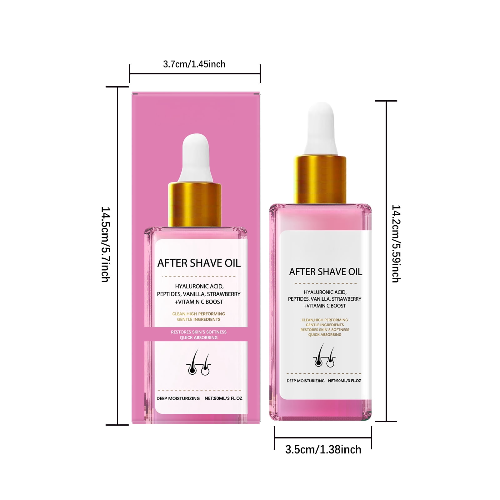 Alvantor Moisturizing Nourishing Soothing After Shave Oil Strawberry Scent 3fl.oz