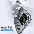 thumbnail image 4 of Magnetic Aluminium Alloy Phone Case For iPhone 14 12 13 15 Pro Max Hollow Heat Dissipation Shell Lens Protection Anti Drop Cover, 4 of 7