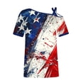 thumbnail image 5 of VerPetridure 4th of July Shirts for Women Funny Short Sleeve Crew Neck Blouse Patriotic American Flag T Shirt, 5 of 5