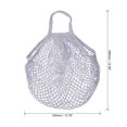 thumbnail image 2 of Uxcell Cotton Mesh Bag, 15x13.8" Reusable Mesh Net String Grocery Bags Organizer Gray 2Pcs, 2 of 6