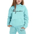 thumbnail image 4 of MAIHAN-Girls Winter Hoodie & Joggers Set 2-13 Years, Winter Hoodie and Pants 2-Piece Outfit, Cozy Warm Lined Sweatsuit for Boys and Girls(Light Blue9,3-4Years), 4 of 4