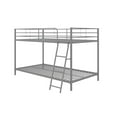 Mainstays Small Spaces TwinoverTwin Low Profile Junior Bunk Bed, Silver