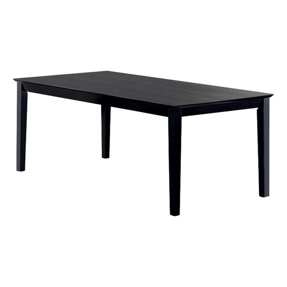 Benjara Rectangular Wooden Dining Table- Black