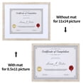 thumbnail image 7 of Calenzana 15 Pack 8.5x11 Picture Frame with Mat, 11x14 Certificate Frame without Mat for Wall Mount or Tabletop, Rice White, 7 of 7
