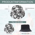 thumbnail image 4 of Sombrero de pescador para mujer, sombrero de algodón para el sol, sombrero de pescador reversible de verano para hombre, sombrero con estampado de frutas tropicales, negro-palma de coco, 4 of 5