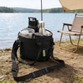 thumbnail image 2 of 4 Water Bottle Holder With Strap | Family Size 4 Compartment Drink Bag, Multiple Tumbler Carrier Caddy | Adjustable Fits Large & Small Drinks | Hands Free, Won'T Tip Over In Car, 2 of 6
