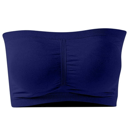 Women s Bandeau Crop Tube Top Bra 2025 Trendy Strapless Wireless Padded Bralette Seamless Bandeau Tank Tops Push Up Sports Bras for Women Everyday Bralette for Women