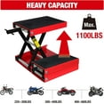 thumbnail image 4 of BIG RED Portable Steel Motorcycle Lift Scissor Jack 1100LBS Wide Deck Hoist Stand, 4 of 5
