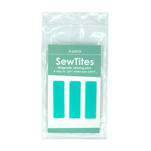 SewTites Originals Magnetic Sewing Pins - Set of 5 Sewing Magnets to Replace Straight Pins & Fabric Clips (Turquoise)