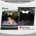 thumbnail image 4 of DISNIMO Sea Turtle Flower Printed Car Trunk Mat 29" x 39" Decorative Cargo Liner Floor Mat All Weather Trunk Protection Trimmable to Fit Heavy Duty Car Trunk Mat, 4 of 7