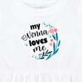 thumbnail image 4 of Inktastic My Nonna Loves Me for Girls Granddaughter Girls Baby Dress, 4 of 5