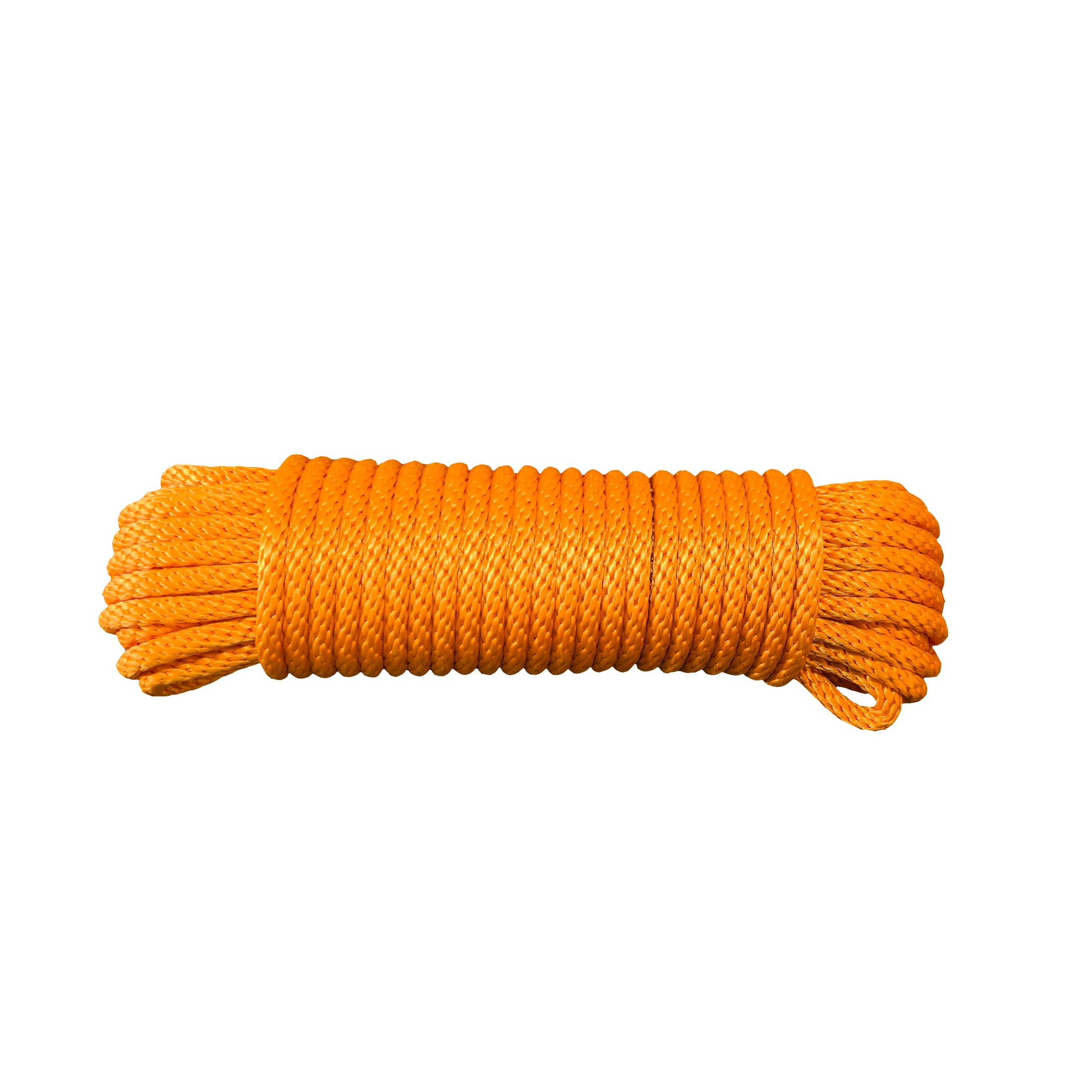 Hyper Tough 1/2 inch x 75 feet Orange Polypropylene Solid-Braid Rope