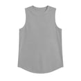 thumbnail image 3 of POUNOO Womens Tank Tops Loose Fit Crew Neck Sleeveless Curved Hem Casual Tops Minimalist Everyday Wear Tees Gift, 3 of 8