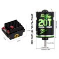 thumbnail image 3 of 3X 320A ESC + 540 Motor Cepillado para 1/10 RC Car Axial SCX10 90046 TRX4 D90 Redcat, 20T, 3 of 5