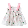 thumbnail image 4 of Edvintorg 1-4 Years Baby Dresses for Girls Toddler Kids Baby Girls Summer Cute Floral Print Slip Dress Bowknot Princess Dress, 4 of 7