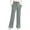 Grey, variant on Womens Casual High Waist Wide Leg Pants With Side Slits Lightweight Stretch Joggers Travel