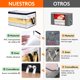 thumbnail image 3 of Bolsas para guardar ropa transparentes 60 L plegables de PVC con asas organizador de armario para mantas ropa juguetes mudanza libros, 3 of 8