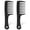 Black, variant on Mini Wide Tooth and Travel-Size Detangling Combs - 2 Pcs Portable Plastic Combs for Styling Curly, Long, Wet Hair