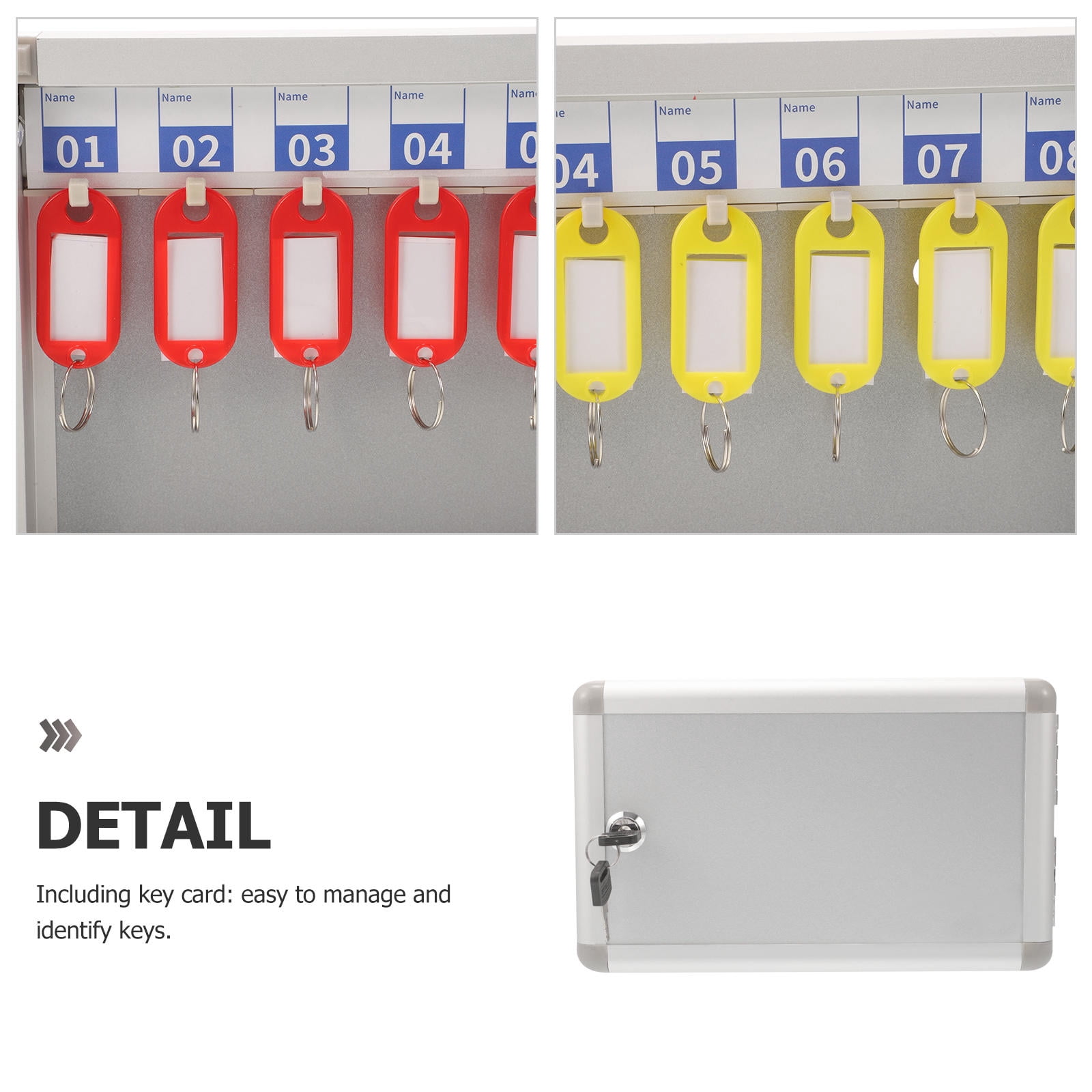 HEMOTON  Wall-mounted Key Box Lock Boxes Storage Outdoor Safe Keychain Keys