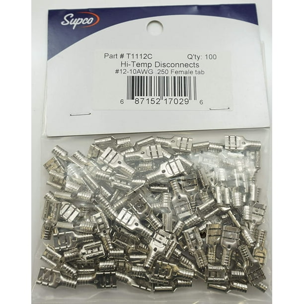 Supco T1112C Quick Disconnect Tab 1210 Gauge 1/4" Female