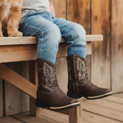 The Western Shops Kids Python Print Leather Cowboy Boot