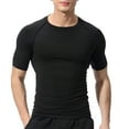 thumbnail image 2 of Blekii Men's Spring Summer Solid Color Quick Dry Tight Fit Sports Top - Breathable Compression Fabric, Basketball Training Design - Great for Intense Workout, Running, Gym Training,, 2 of 6