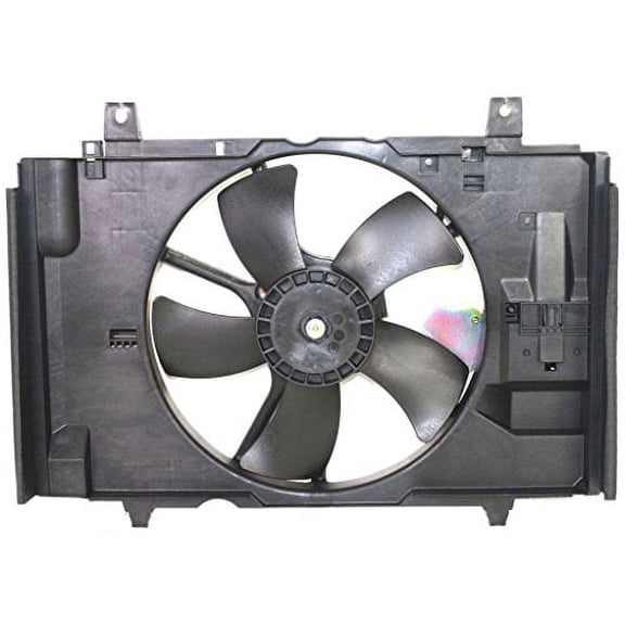 Dual Radiator and Condenser Fan Assembly - Pacific Best Inc. Fit/For NI3115135 07-11 Nissan Versa Sedan 07-12 Hatchback With A/C Only