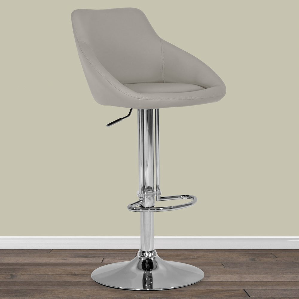 Set of 2 Barton Black Metal Backless Bar Stool