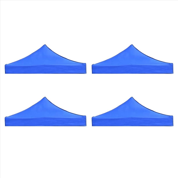 4piezas 2X2M Reemplazo de la Cubierta Superior del Dosel Tela de Tienda de Cuatro Esquinas Reemplazo Plegable del PabellóN del Patio una Prueba de Lluvia Azul