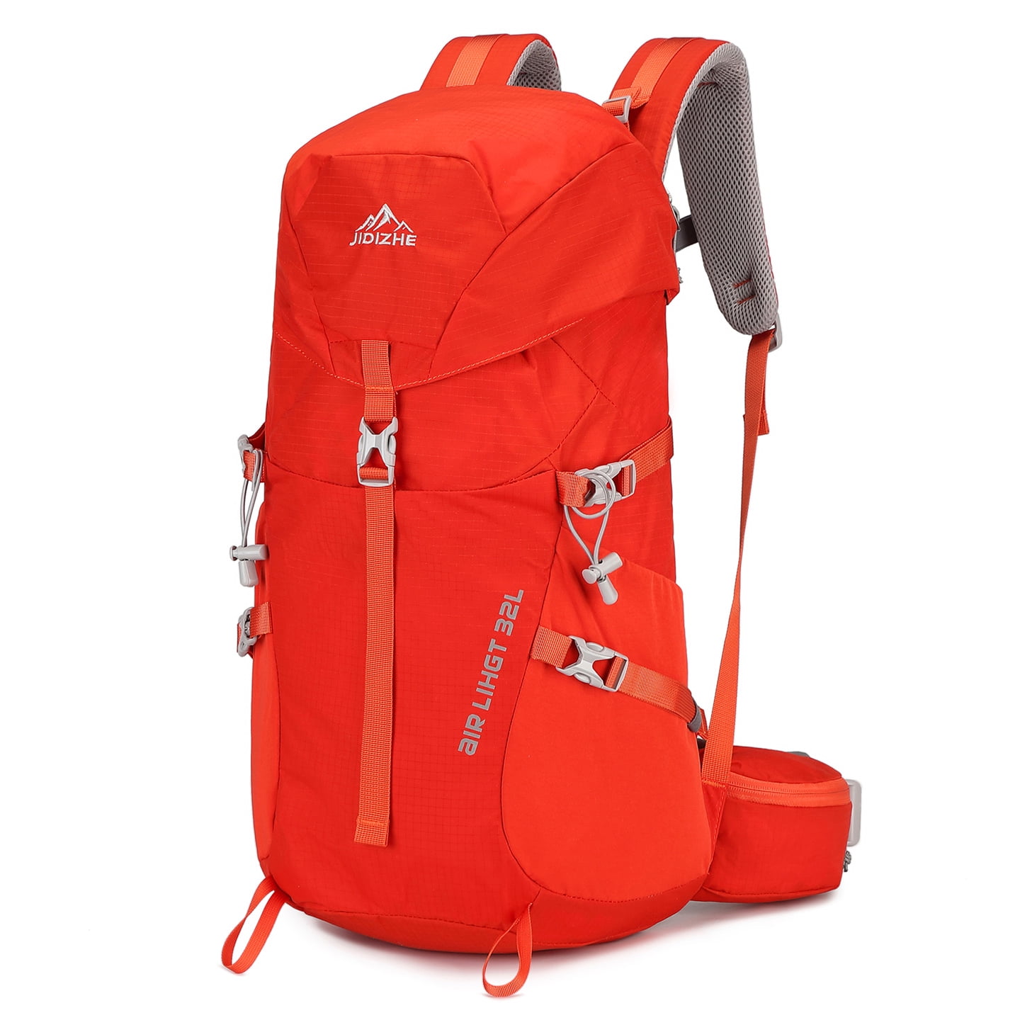JIDIZHE 32L Polar Explorer Hiking Backpack, Lightweight Water-Resistant Outdoor Travel Backpack for Men & Women, Red