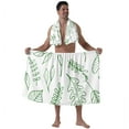 thumbnail image 2 of Colevkie Men's Bath Towel & Shower Skirt 2 Pcs Set Quick Drying Adjustable Bath Wrap Set Water Absorption for Home Spa Hotel Beach Printed Plants Pattern, 2 of 7