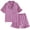 Purple, variant on Splozh Kids Summer Pajamas Girls Pajamas Set 2 Piece Button Down Pjs Soft Ruffle Sleepwear Loungewear Cute Pjs,Black,14-15 Years