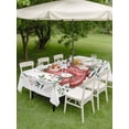 thumbnail image 3 of Outdoor Tablecloth with Umbrella Hole and Zipper, Merry Christmas Rectangle Table Cloth 60x102 Inch Waterproof Tablecloth, Winter Red Boots Stars Berry Leaves Picnic Table Cover for Patio Camping, 3 of 7