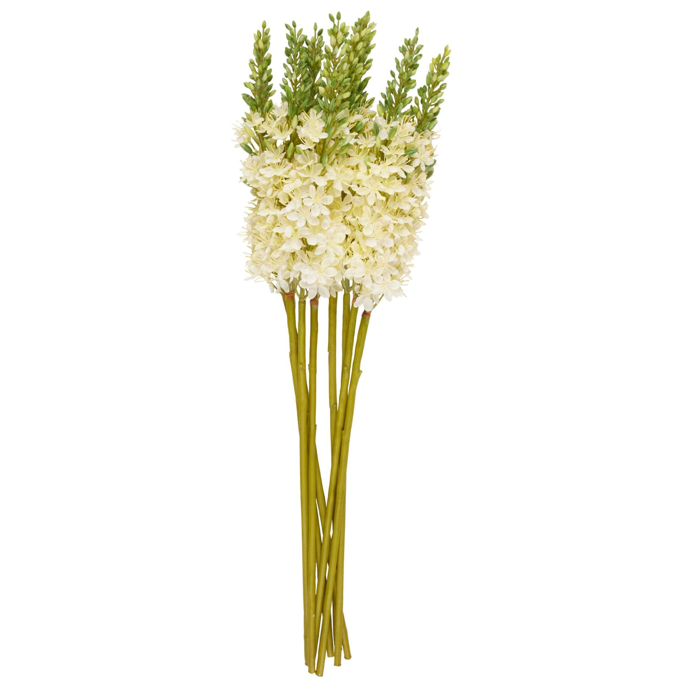 34" Plastic Floral Tall Eremurus Artificial Flower Stem, by DecMode (8 Count)