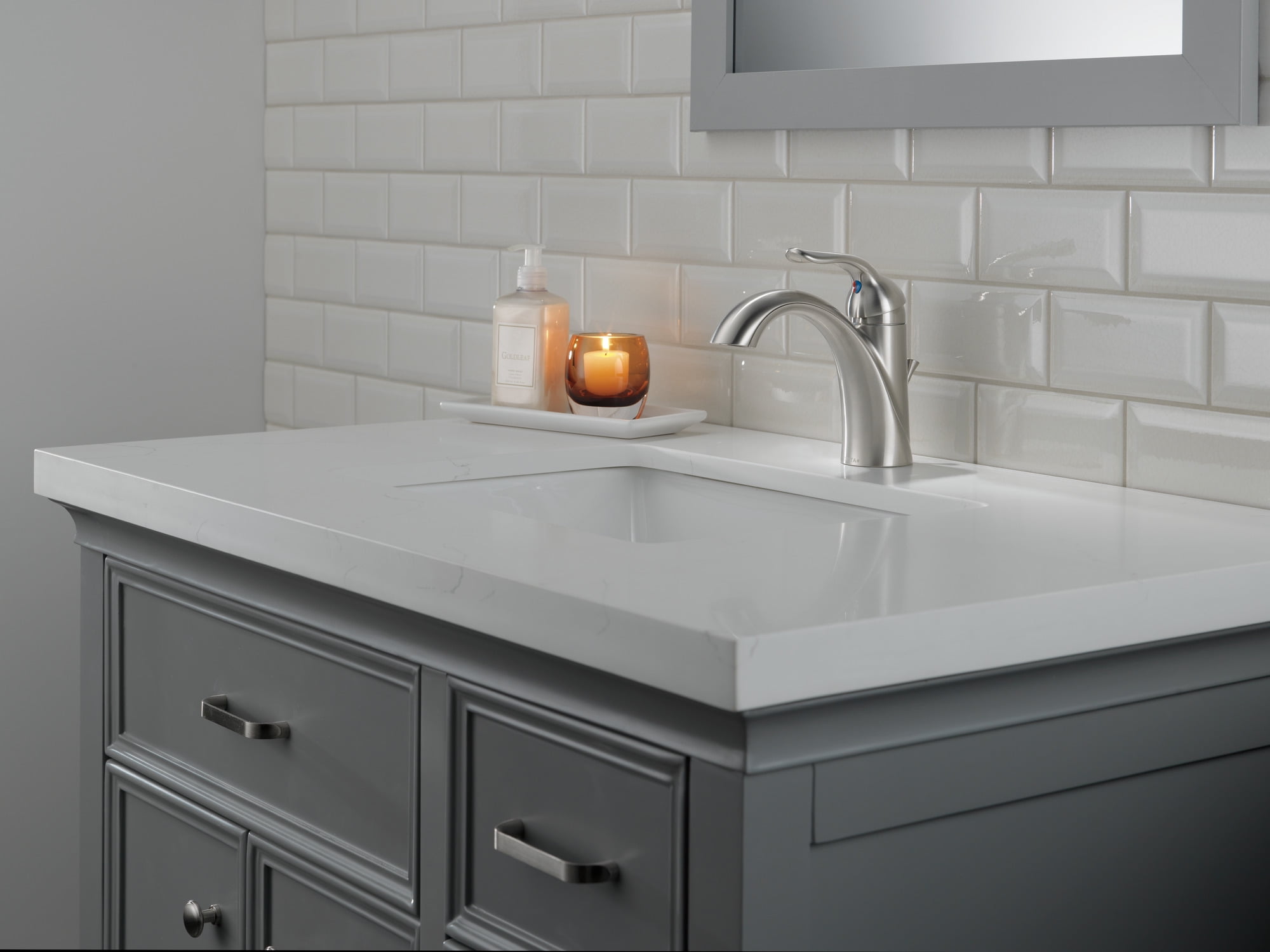 Delta Lahara Single Handle Bathroom Faucet in Stainless 538-SSMPU-DST