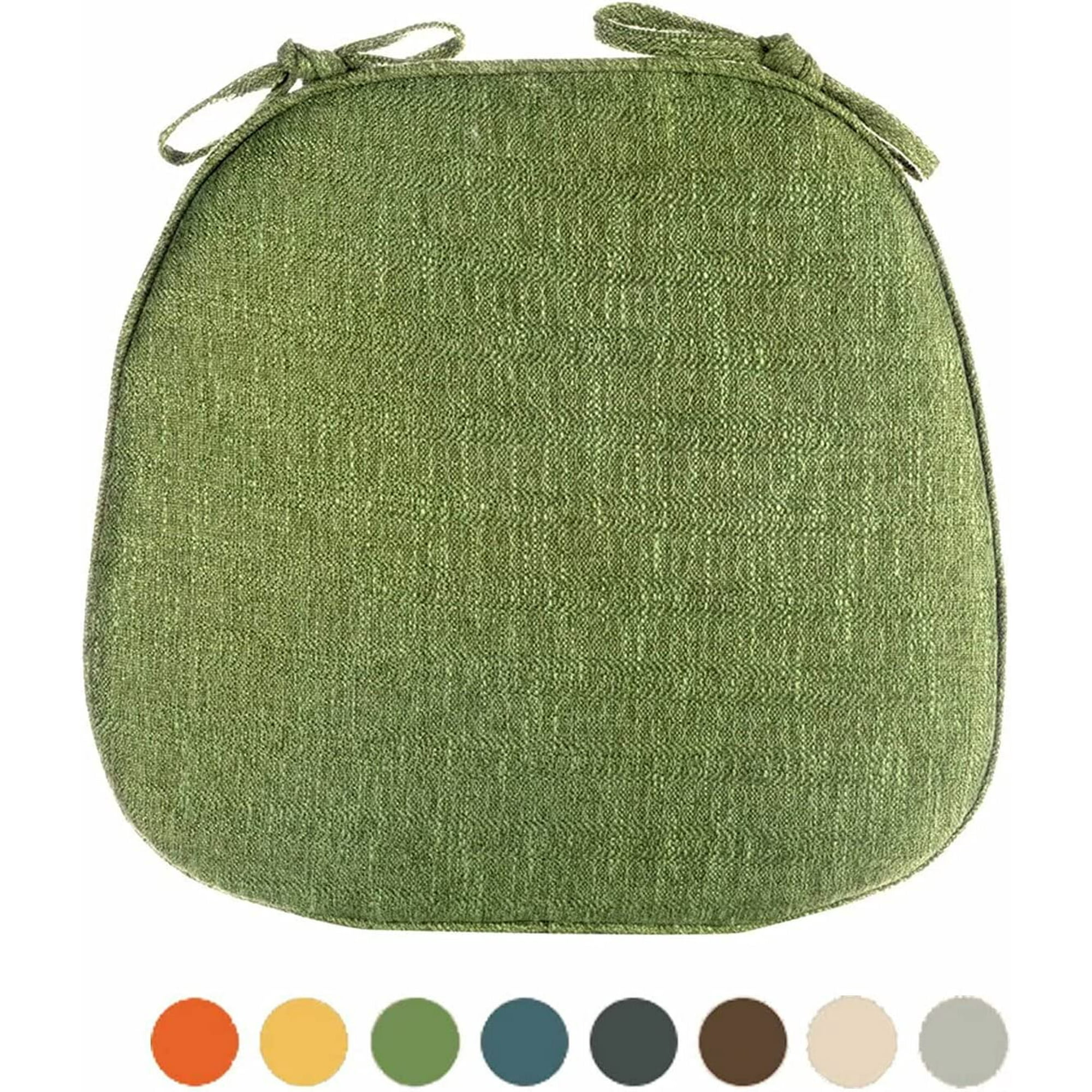 HSHDLDF Kitchen Chair Cushions Set of 2 with Ties Dining Chair Cushions U Shaped Non Slip Chair Pads for Dining Chairs Durable Breathable Dining Room Chair Cushions Green Walmart