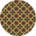 thumbnail image 1 of Ahgly Company Machine Washable Indoor Square Transitional Yellow Area Rugs, 3' Square, 1 of 1