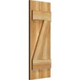 thumbnail image 2 of 10 3/4"W X 28"H Timbercraft Two 5 3/8" Boards Joined Board-N-Batten Shutters W/Z-Bar, Rough Sawn Western Red Cedar (Per Pair), 2 of 13