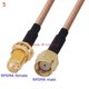 thumbnail image 3 of Kit de conector RG316 SMA a SMA macho hembra, conector RPSMA macho hembra a SMA, para cable de extensión de puente de coleta RG-316 de baja pérdida, 3 of 5