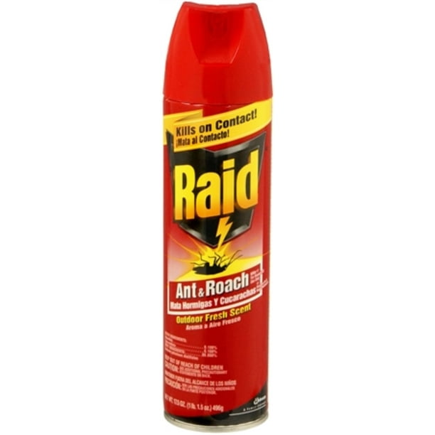 Raid Ant & Roach Spray Outdoor Fresh 17.50 oz (Pack of 6)