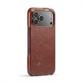 thumbnail image 3 of Allytechgroup Flip Case Compatible with iPhone 17 Pro, Slim Fit Lightweight Premium PU Leather Vertical Shockproof Full Body Protection Luxury Cover Case for iPhone 17 Pro, Brown, 3 of 8