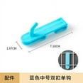 thumbnail image 1 of Zhuge 10 piece hook mesh sheet, nail free plastic hook, wire mesh shelf, wall display, hook storage, hole free (blue, medium double hook), 1 of 5