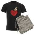 thumbnail image 6 of CafePress - Bulldog Heart Men's Dark Pajamas - Men's Dark Loose Fit Cotton Pajama Set, 6 of 7