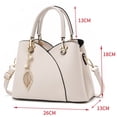 thumbnail image 7 of SQDWYGG Triple Compartments Purses and Handbags for Women Fashion Ladies Satchel Shoulder Top Handle Bag,khaki,1, 7 of 7