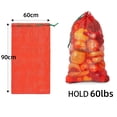 thumbnail image 6 of 8 Pcs Large Mesh Storage Produce Bags MODANU Reusable Vegetable Storage Bags Sacks 23'' x 35'' Holds up to 60 Lbs Vegetable Storage Bags, Red, 6 of 7