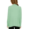 thumbnail image 4 of Made by Johnny Women's Drape Front Open Cardigan Long Sleeve Irregular Hem S-5XL Plus Size XL MINT, 4 of 6