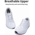 thumbnail image 6 of JOYFON Wide Toe Box Shoes for Women Arch Support Walking Tennis Sneakers Orthotic Leather Shoes for Bunions, Plantar Fasciitis White Size 7, 6 of 7