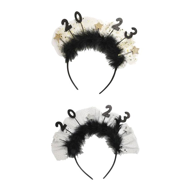 Diadema De Año Nuevo Diadema Creativa Banda Para El Cabello Con Brillo Para Unisex Sunnimix Diadema de año nuevo