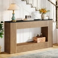 thumbnail image 3 of Tribesigns Modern Console Table, 55-Inch Wood Entryway Table with Storage, Narrow Long Sofa Table Behind Couch Table for Living Room, Foyer, Hallway, Black, 3 of 9